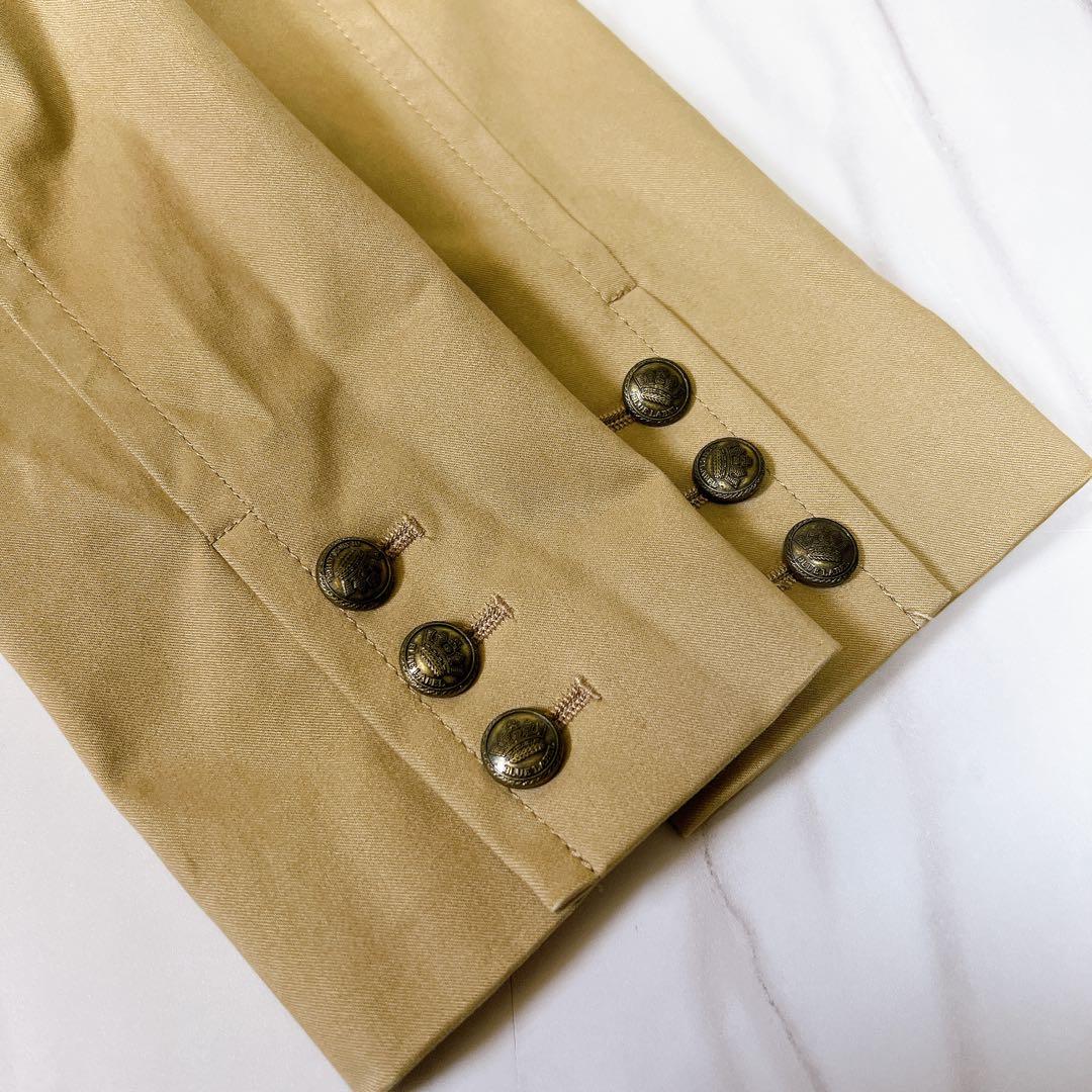 バーバリーブルーレーベル ジャケット フリル ノバチェック 短丈 ベージュ 36