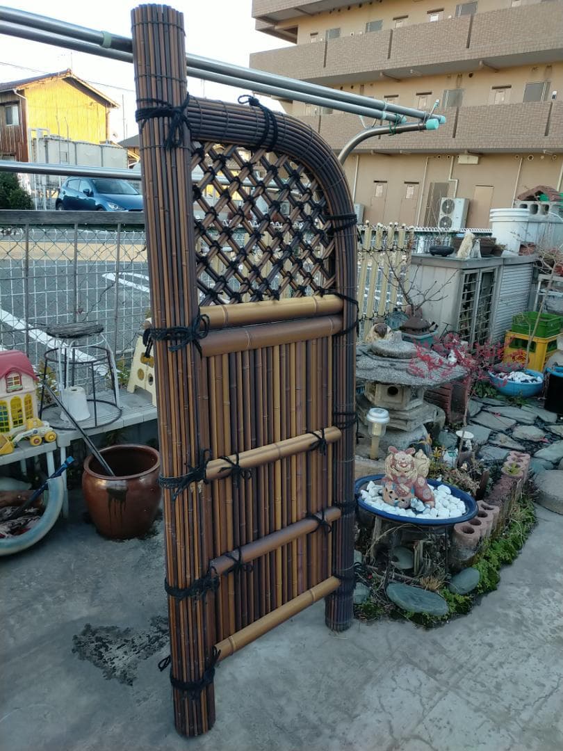 (引取り限定）竹巻玉袖☆竹垣☆袖垣☆庭園☆和庭園