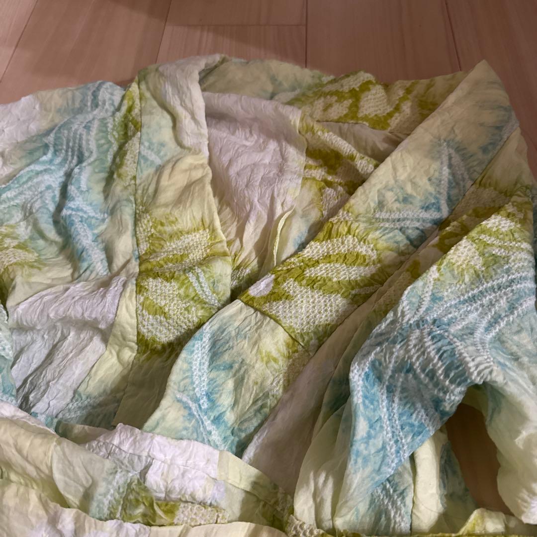 有松絞り　浴衣　花しぼり