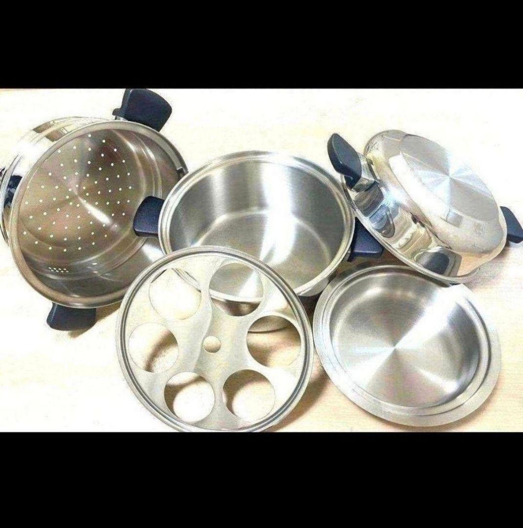 専用 超美品 2024年製 アムウェイ 18/8ステンレス 鍋 Mセット@