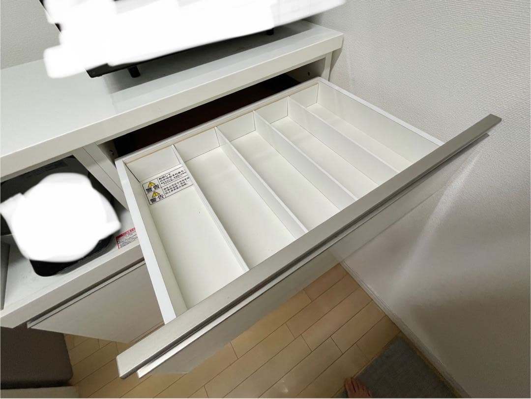 【ゆず】【ニトリ】リガーレ　ホワイト キッチンカウンター