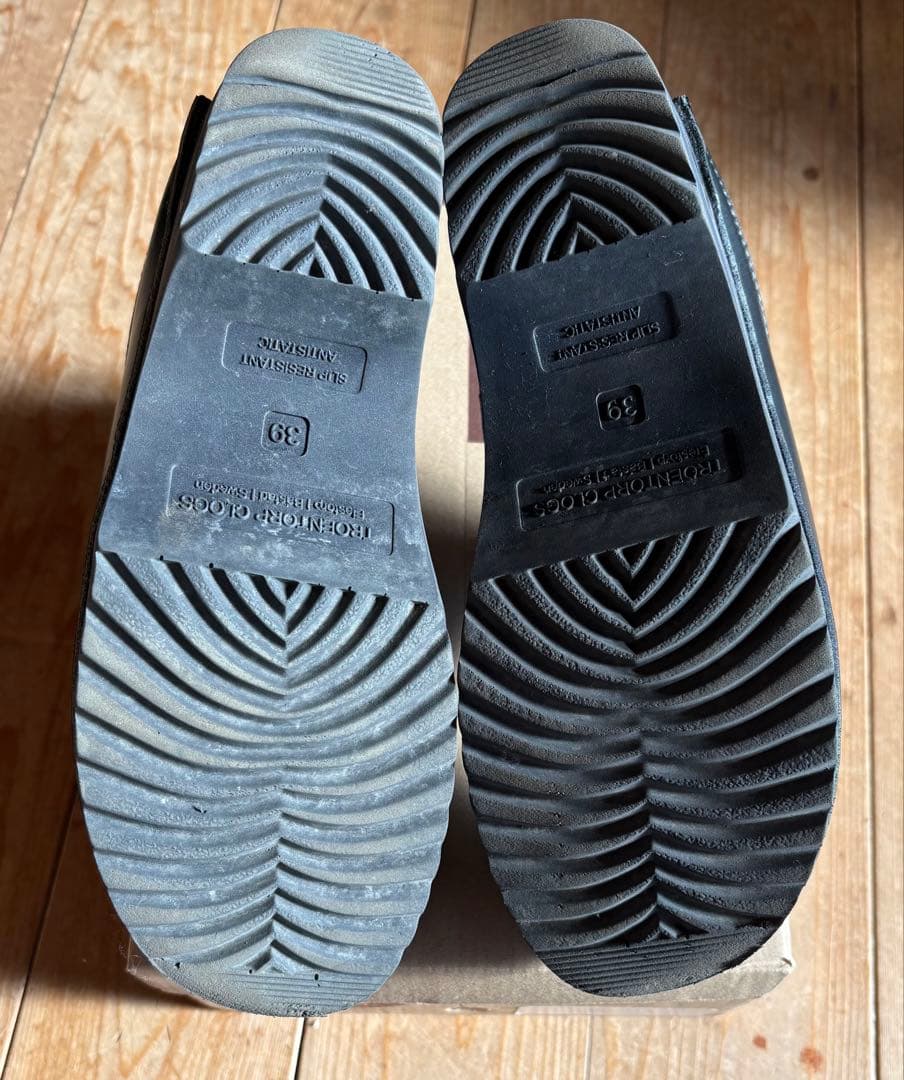 トロエントープ TROENTORP 黒 レザー クロッグサンダル39