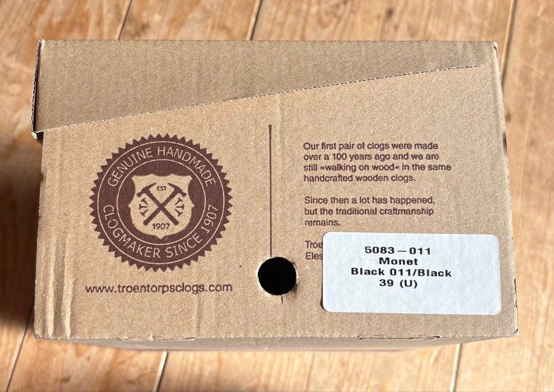 トロエントープ TROENTORP 黒 レザー クロッグサンダル39