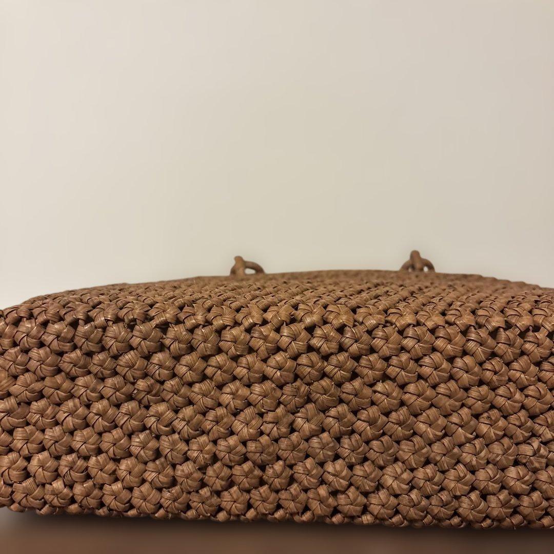 山葡萄かごバッグ極小花結び花編み