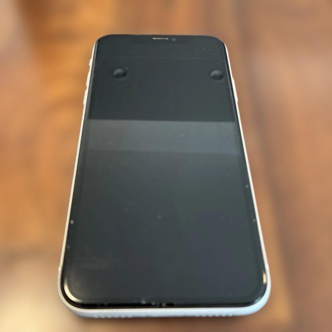 【画面不具合あり】iPhone XR 本体　ホワイト　128㎇