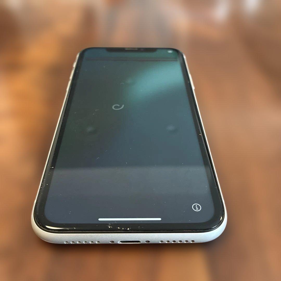 【画面不具合あり】iPhone XR 本体　ホワイト　128㎇