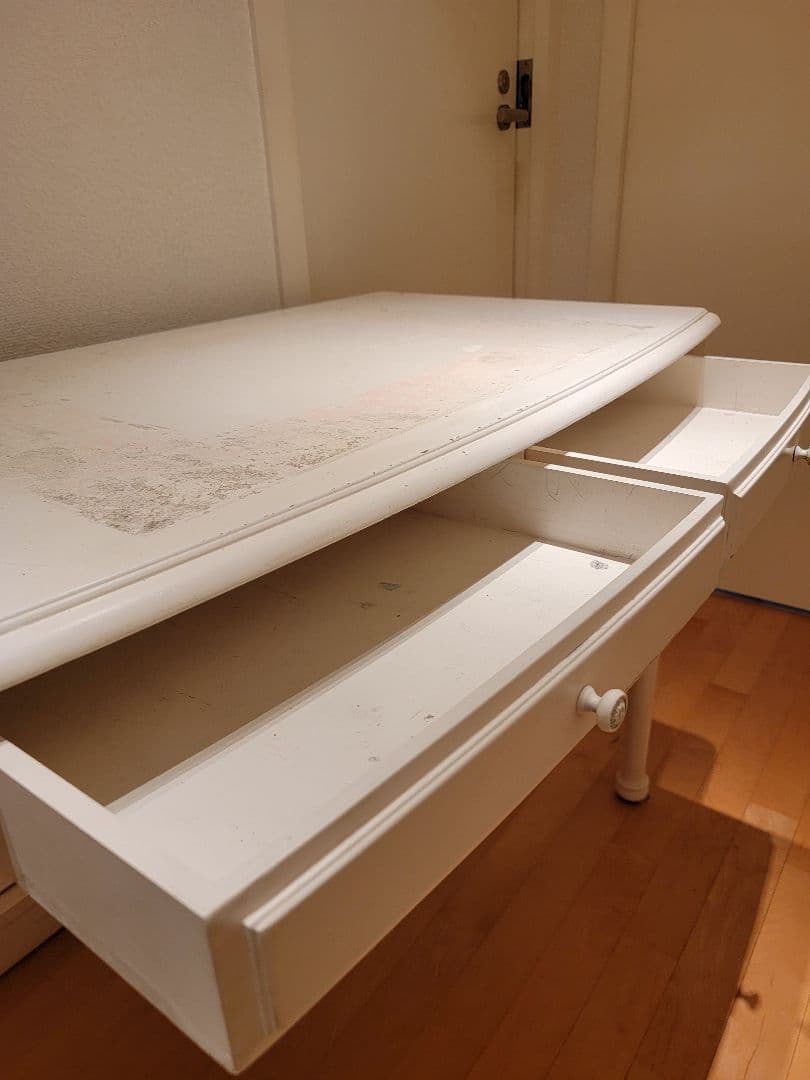 【最終】リリーホワイトミディアムデスク 学習机