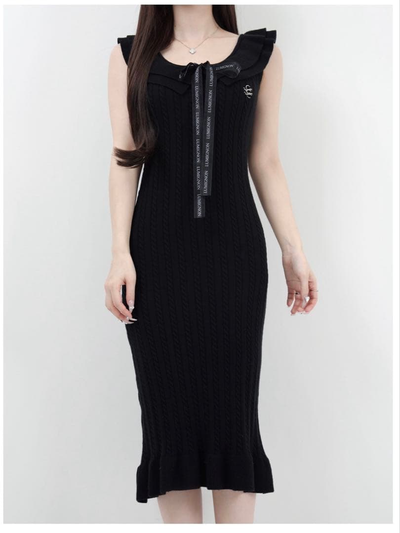 【ばら売り⭕️】lumignon ルミニョン ワンピース＋リボンヘアクリップ