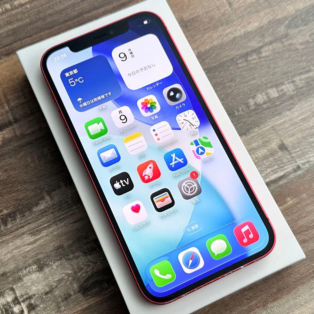 【良品◎】iPhone12 本体 RED 128GB SIMフリー