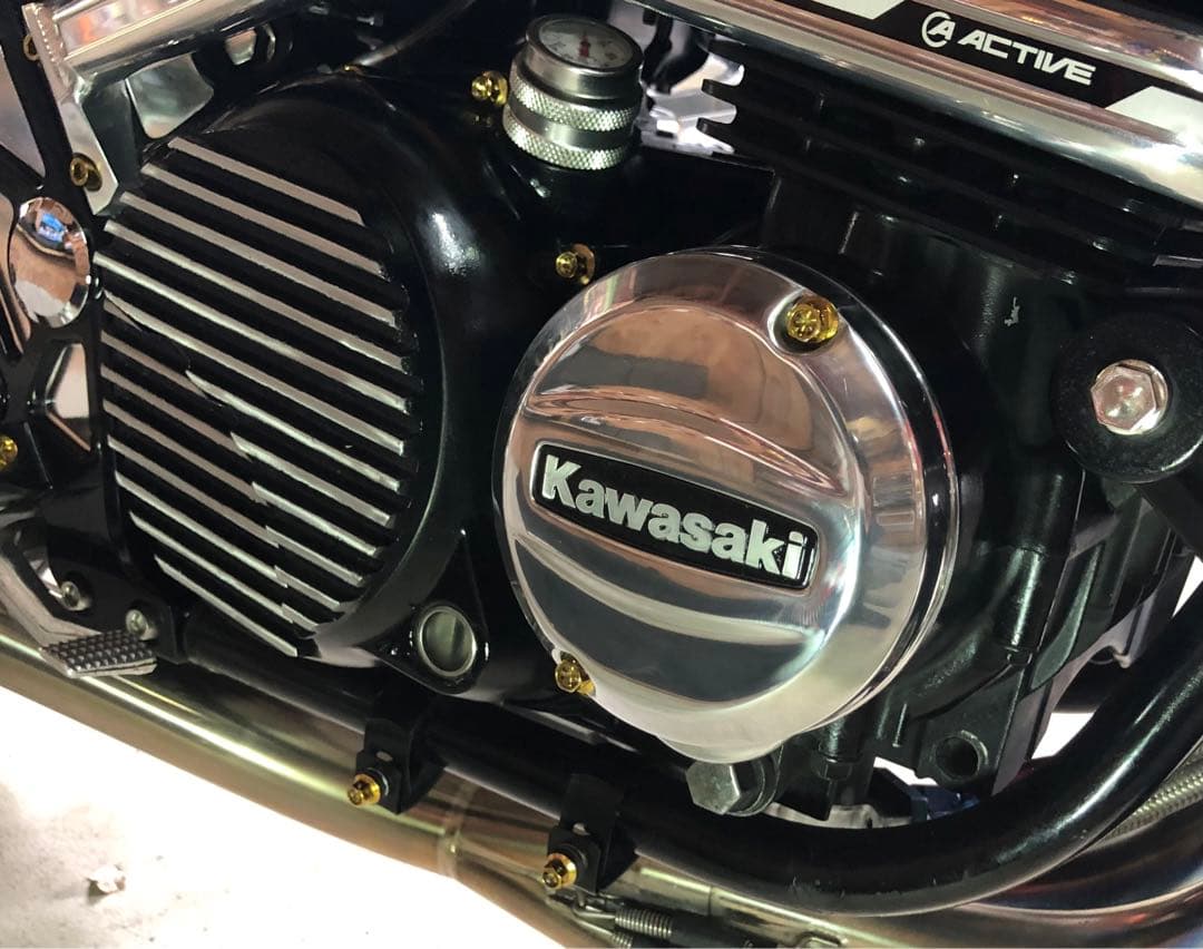 ゼファー400 ゼファーχ ポイントカバー＆ジェネレーターカバー バフ掛け鏡面