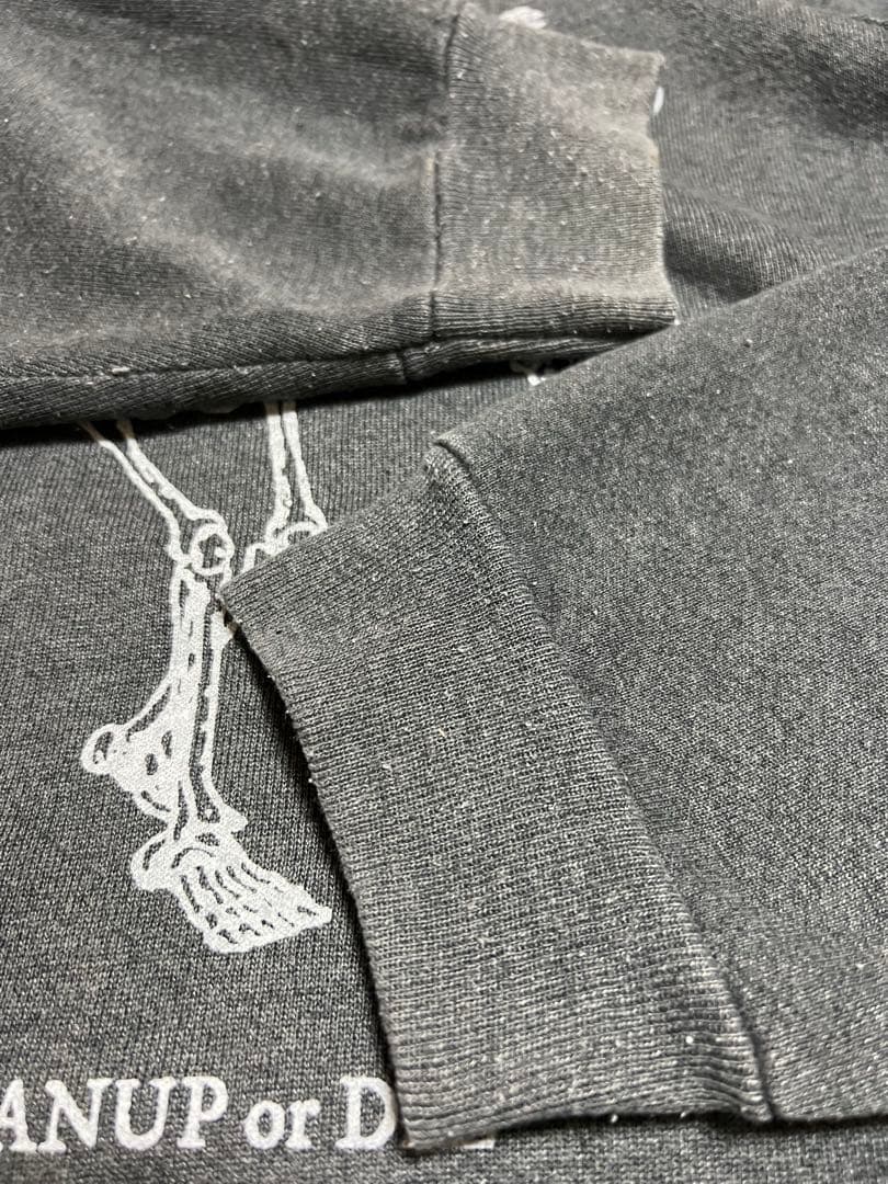 90s USA製 ブラック フェード スカル XL