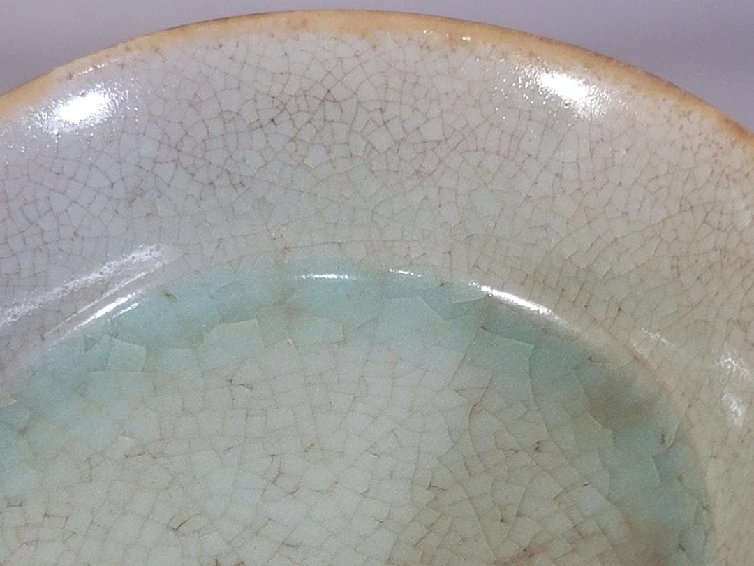 DT177 中国美術 青釉 楕円形 碗 骨董品 古美術