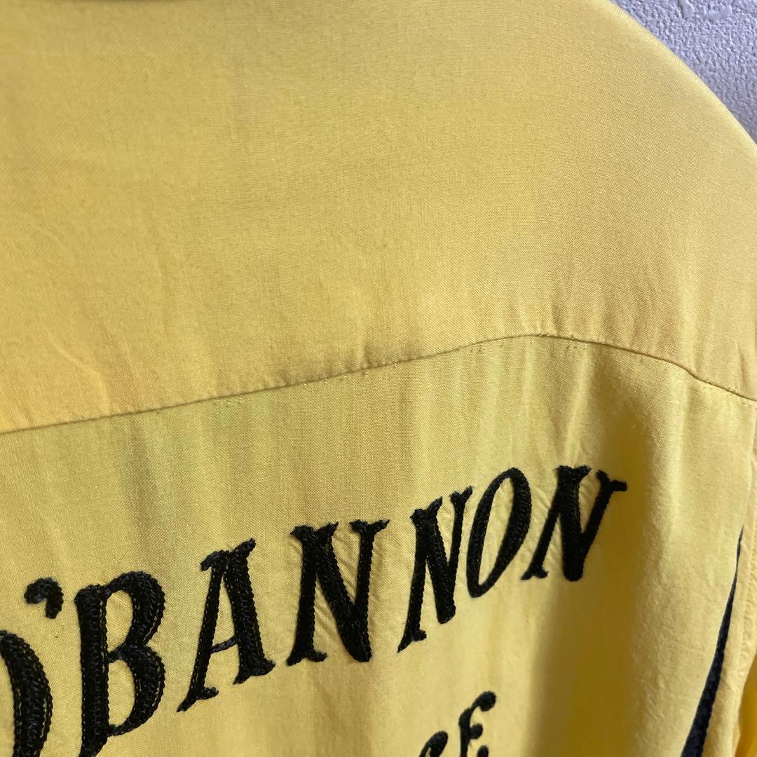 50s 60s Hilton ヒルトン　ボーリングシャツ　イエロー×ブラック