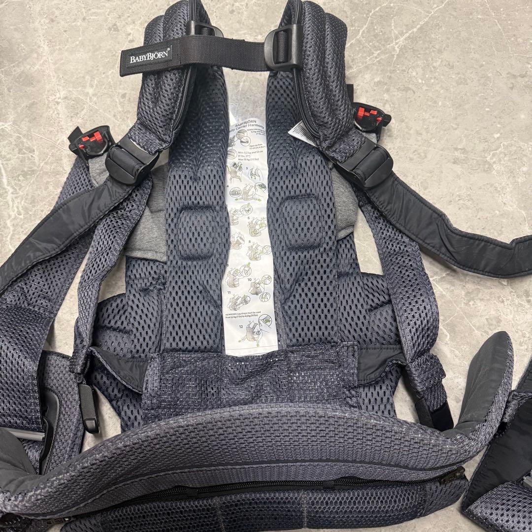 美品 BABYBJORNベビーキャリア HARMONY 抱っこ紐 アンスラサイト