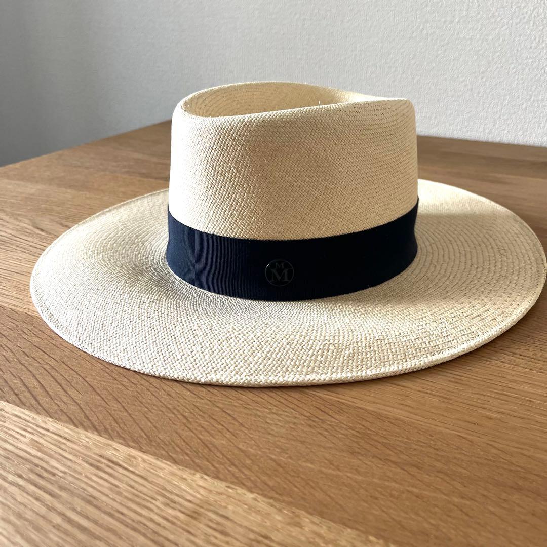 定価約13万 Maison Michel CHARLES HAT ネイビー M