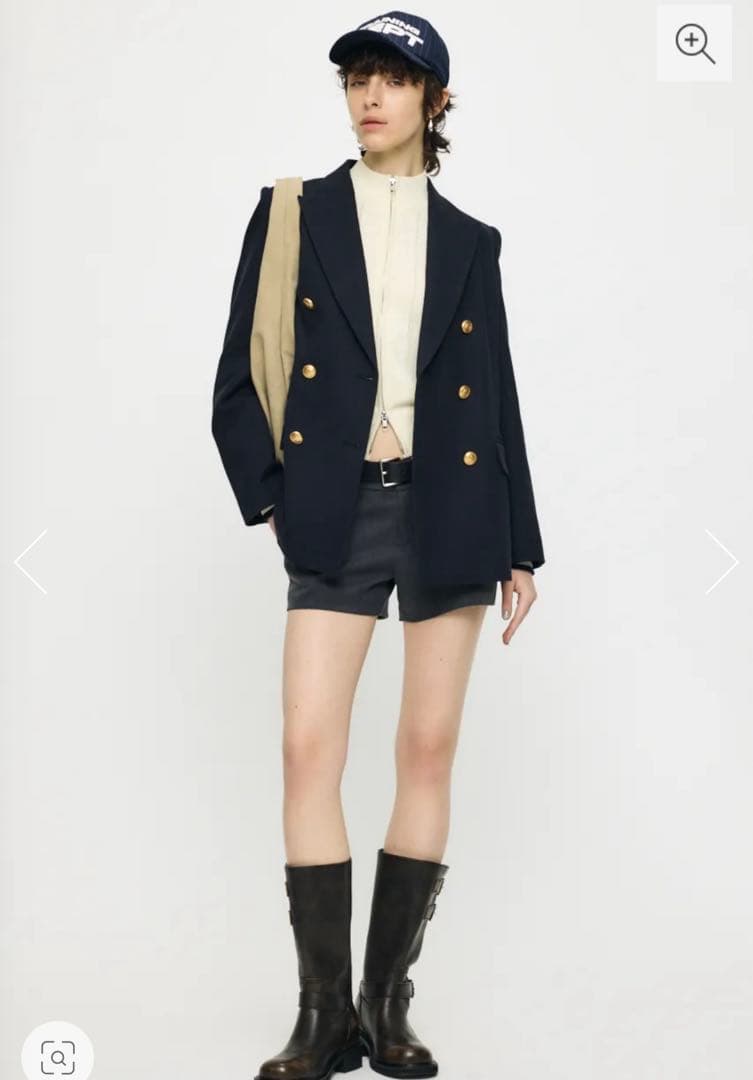 moussy DOUBLE BREASTED ジャケット ブレザー (NAVY)