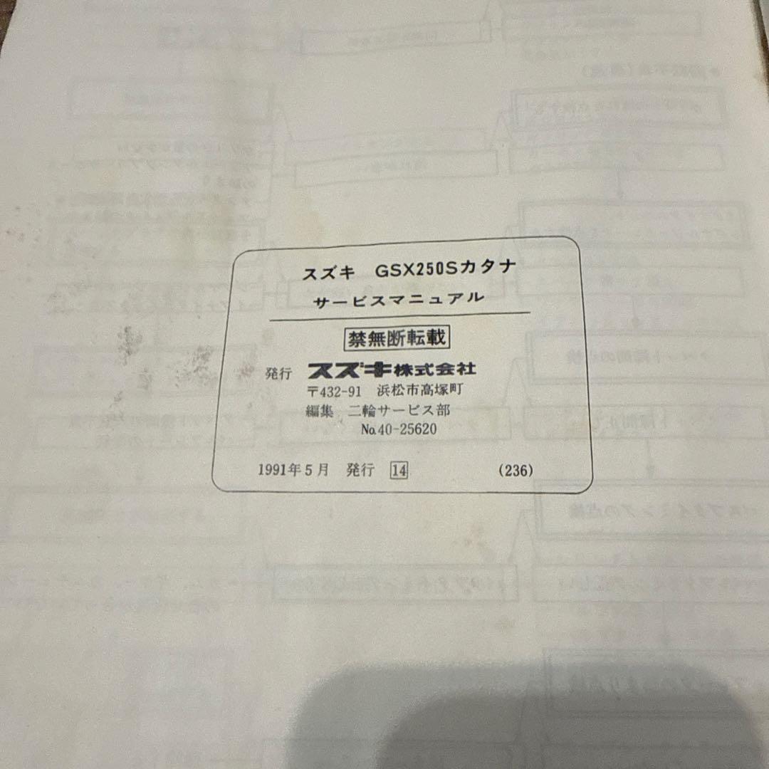 スズキGSX250S KATANA サービスマニュアル