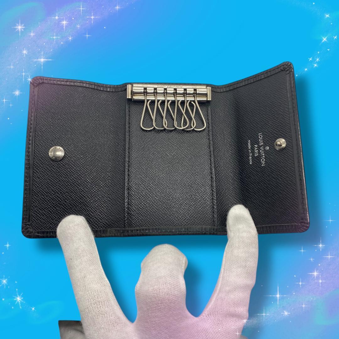 《美品》 ルイヴィトン エピ 6連キーケース ミュルティクレ6 ノワール