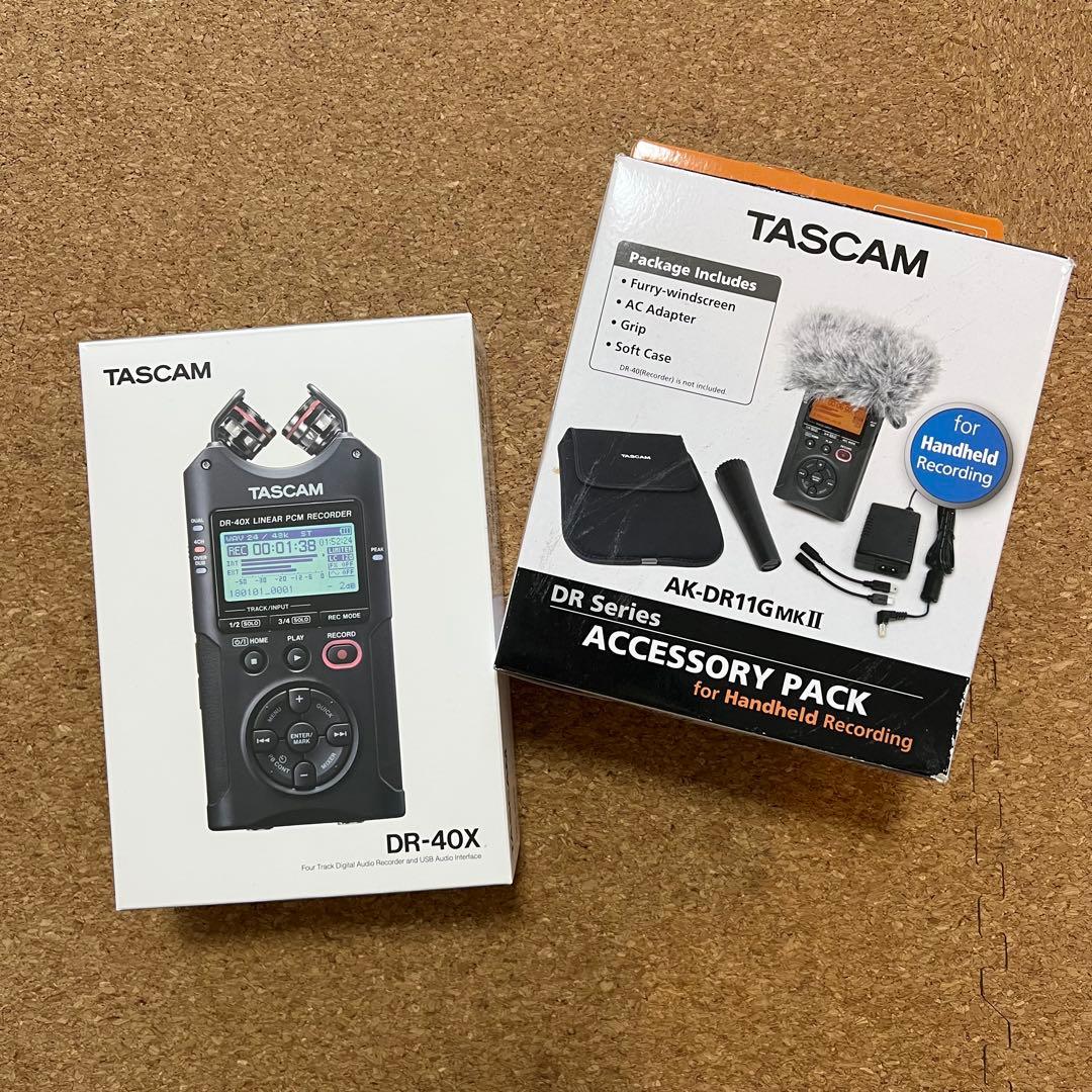 TASCAM DR-40X リニアPCMレコーダー ＆ アクセサリーパックセット
