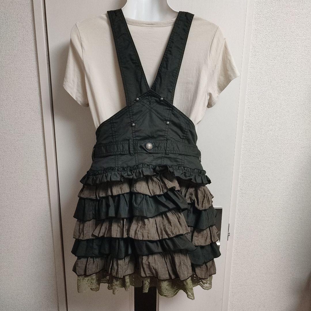 ※【未使用タグ付き】ALCONQUINS フリルミニスカート オリーブグリーン