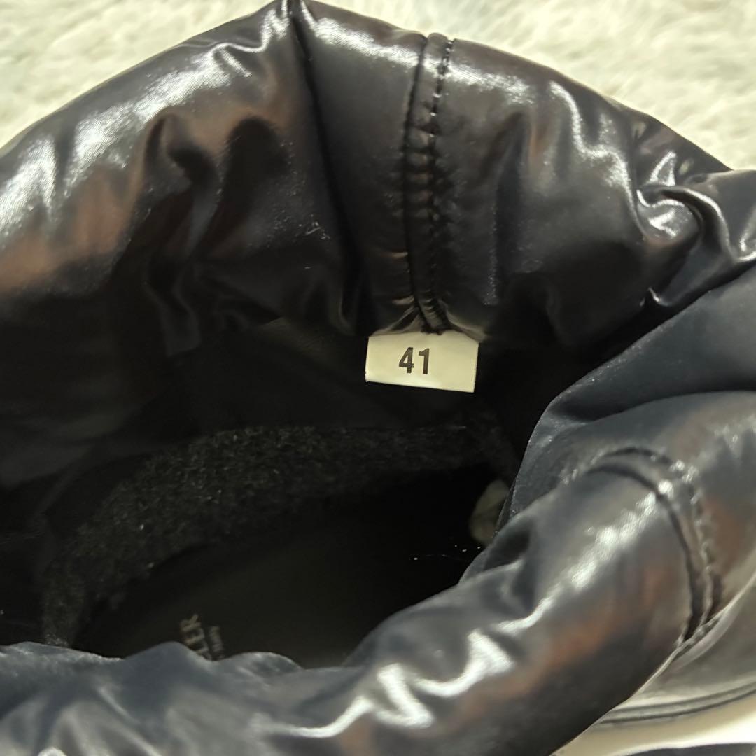 【美品】MONCLER 防寒 防水 ウィンターブーツ 41 BLACK