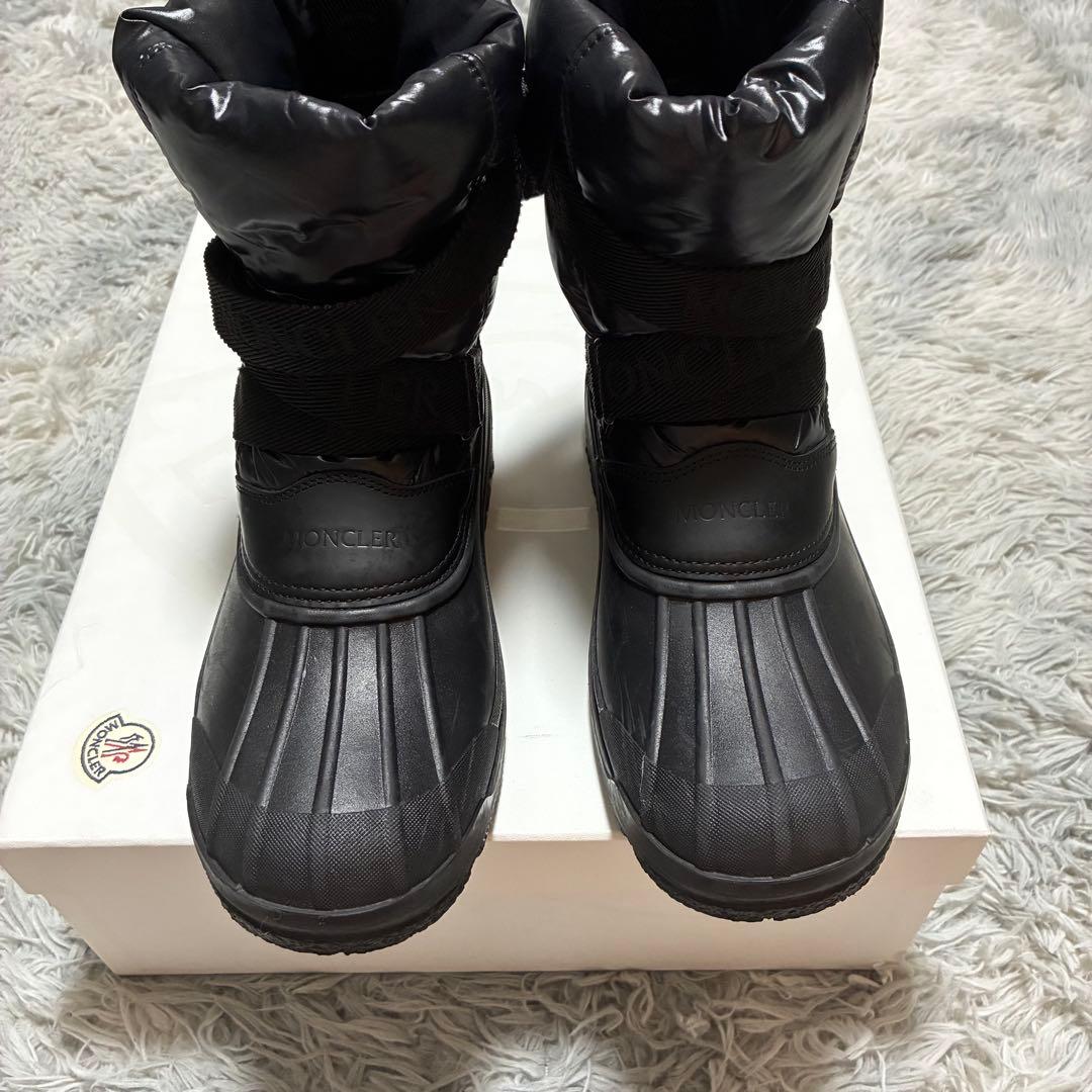 【美品】MONCLER 防寒 防水 ウィンターブーツ 41 BLACK