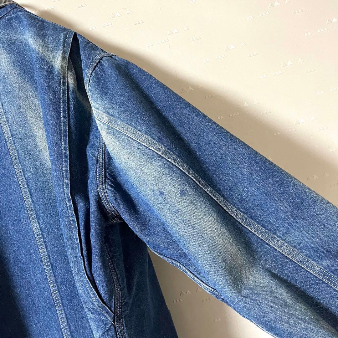 USA製 古着 90's カーハート デニム カバーオール 鬼フェード 雰囲気◎