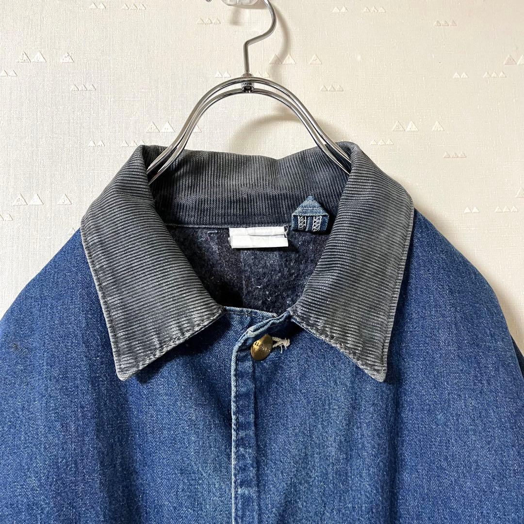 USA製 古着 90's カーハート デニム カバーオール 鬼フェード 雰囲気◎