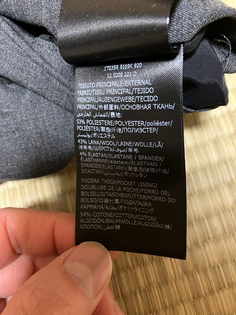 試着のみインコテックス　スラックス　サイズ46 チャコールグレー