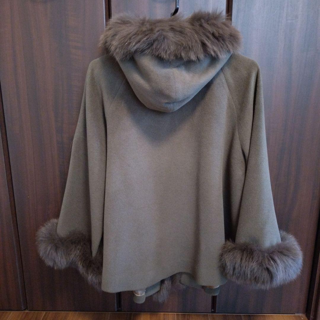 専用グレースコンチネンタルDiagram カーキフード付き毛皮コート