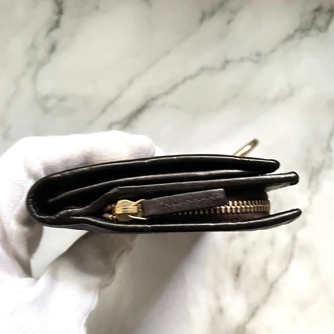 GUCCI グッチ　シマレザー 長財布 アビー　ゴールド金具　0113-⑨