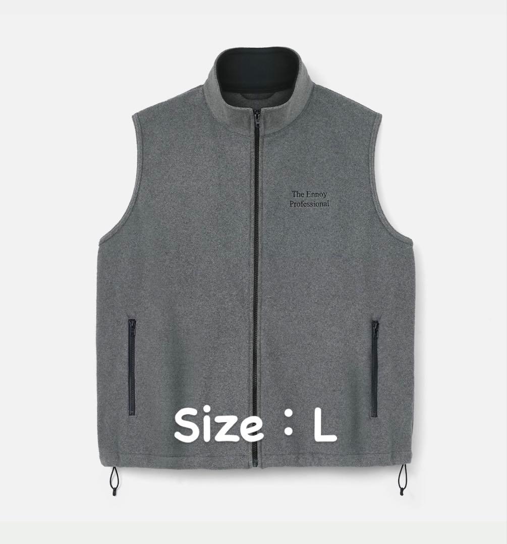 トップス ennoy PROFESSIONAL FLEECE VEST GRAY