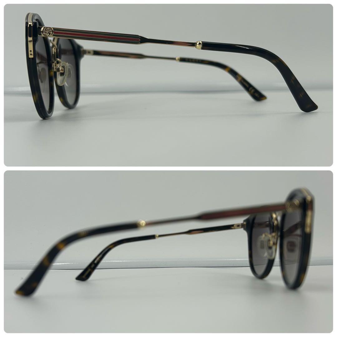 美品✨グッチ サングラス インターロッキング シェリー GG ゴールド 0588