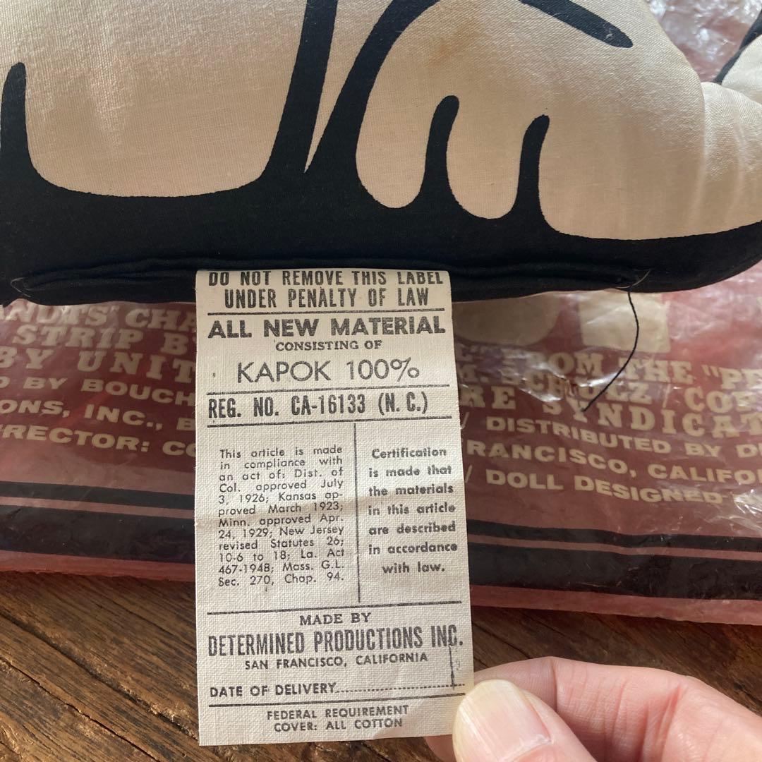 M*ド様 60's ヴィンテージ　ピロー　ドール　クッション　スヌーピー sno