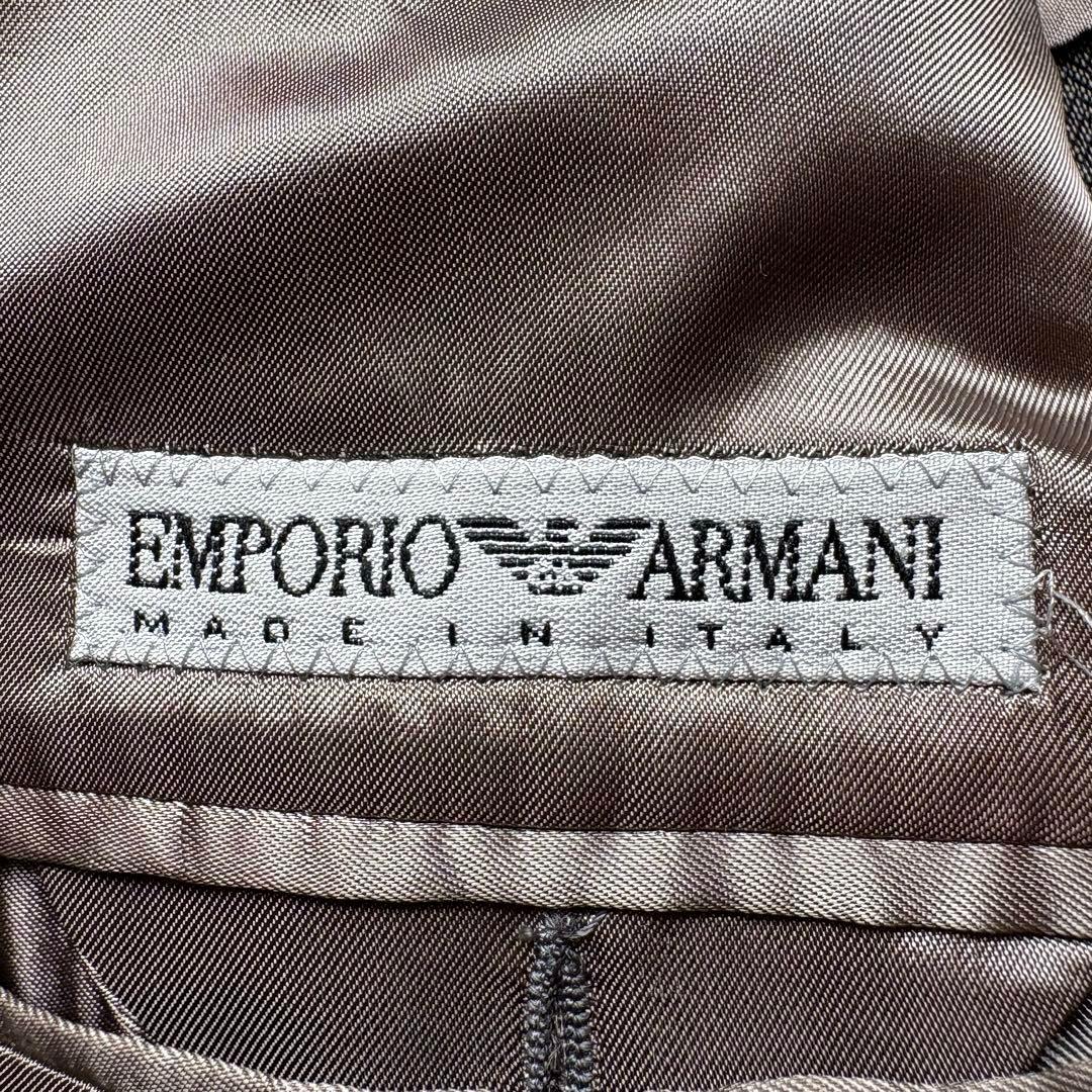★イタリア製★ エンポリオ アルマーニ ダブル ヘリンボーン 2プリーツ 灰色