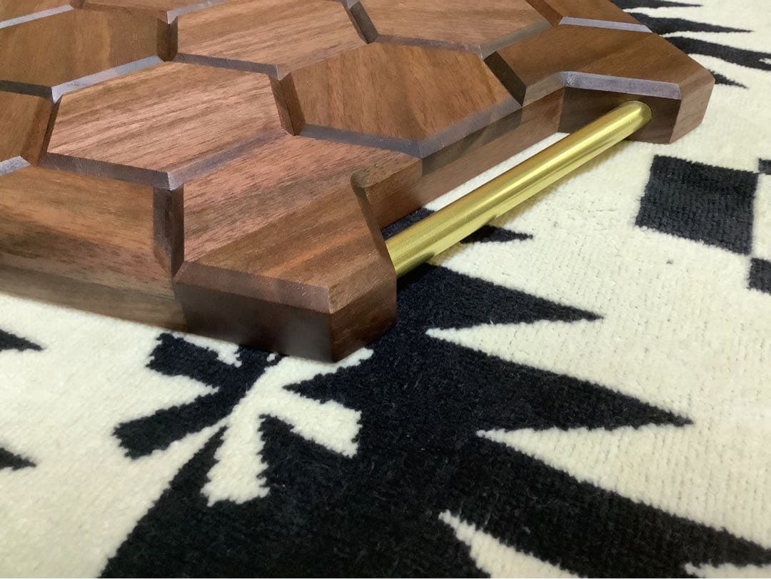 ヘキサゴンテーブル天板三脚テーブルヘキサゴン129ウォールナット