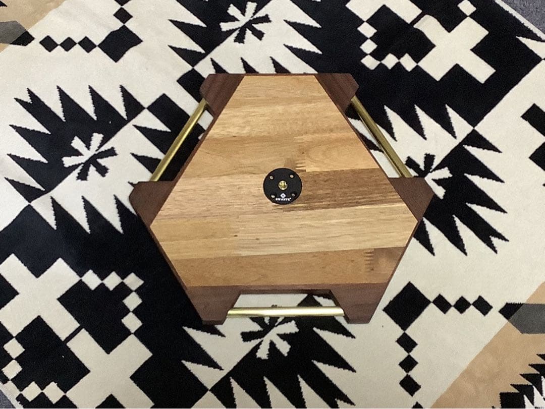 ヘキサゴンテーブル天板三脚テーブルヘキサゴン129ウォールナット