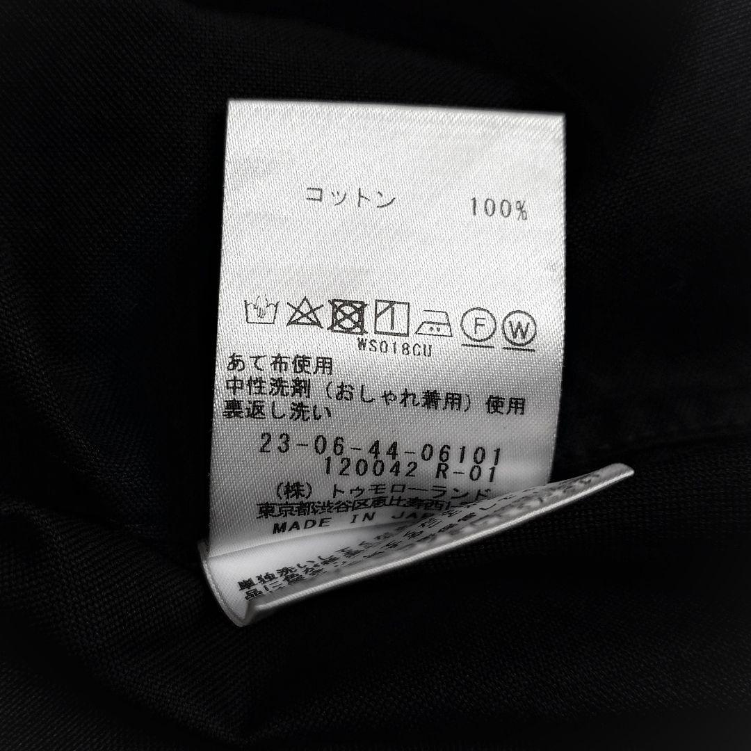美品✨ギャルリーヴィー プレミアムオックス バンドカラーシャツワンピース 黒