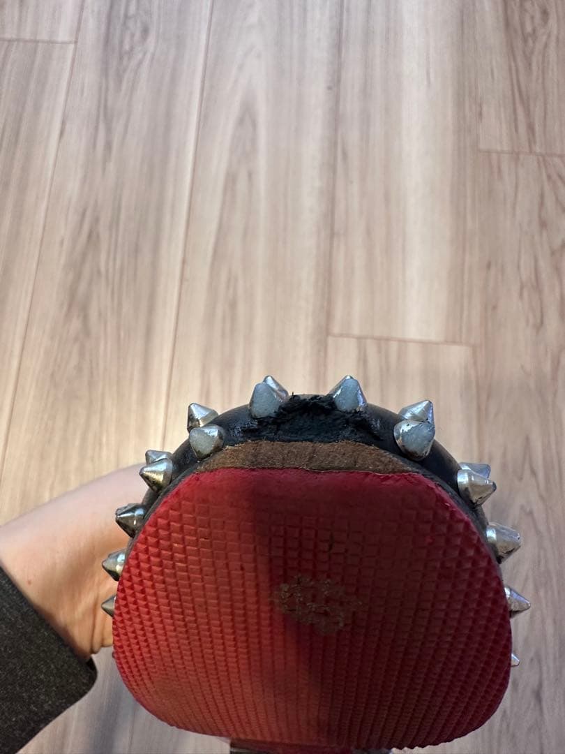 クリスチャンルブタン　38 ブラック　スタッズローファー