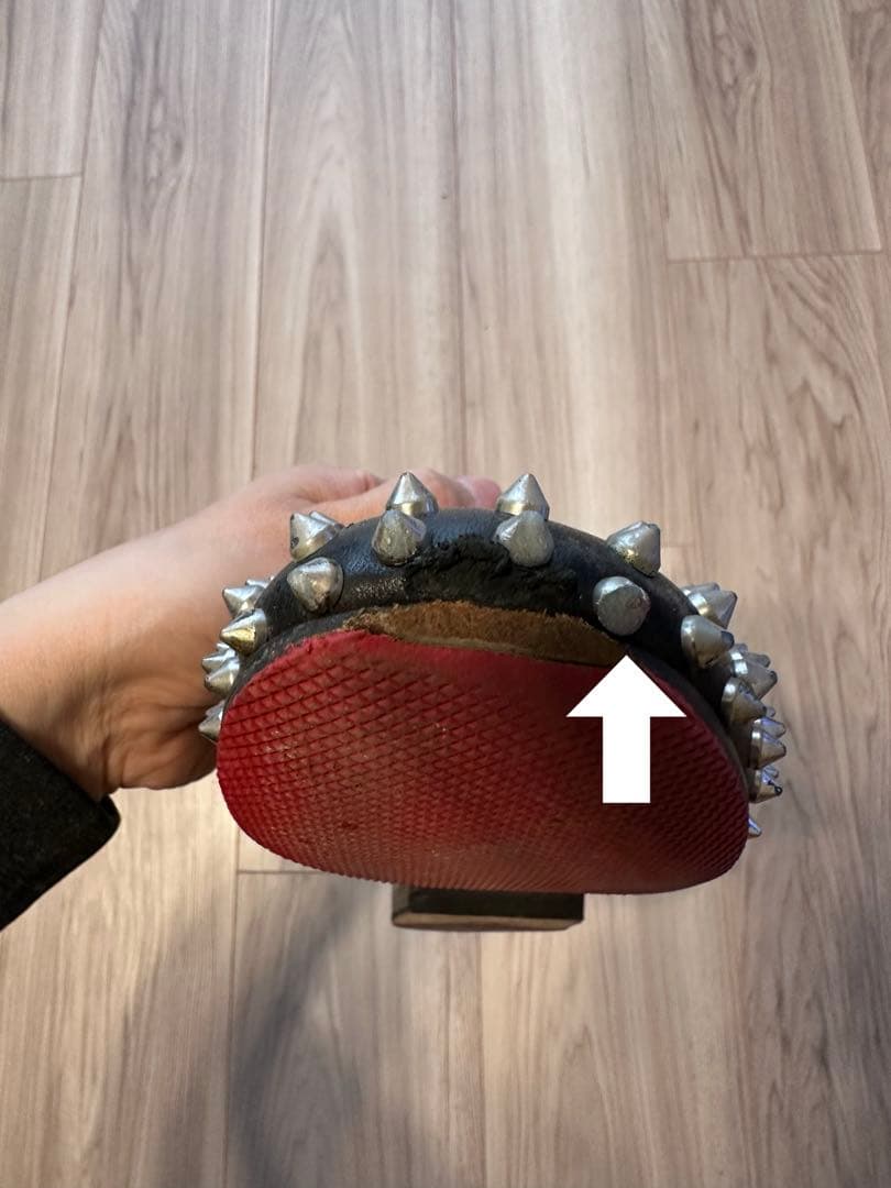 クリスチャンルブタン　38 ブラック　スタッズローファー