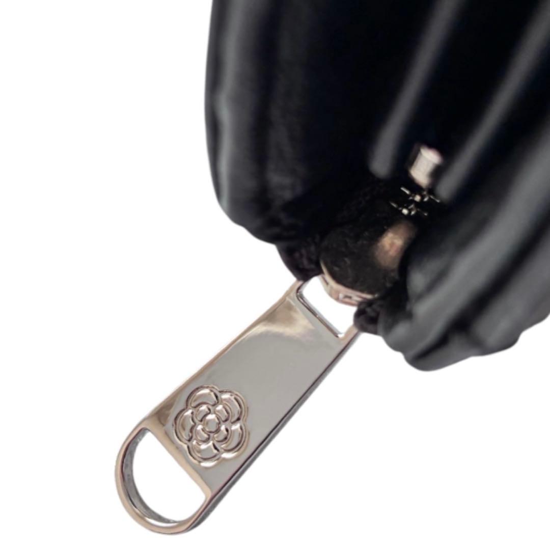 新品タグ付✨クレイサス 長財布 カメリア 黒 レザー 収納抜群 レディース 本革