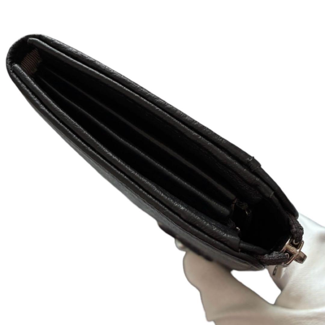 新品タグ付✨クレイサス 長財布 カメリア 黒 レザー 収納抜群 レディース 本革