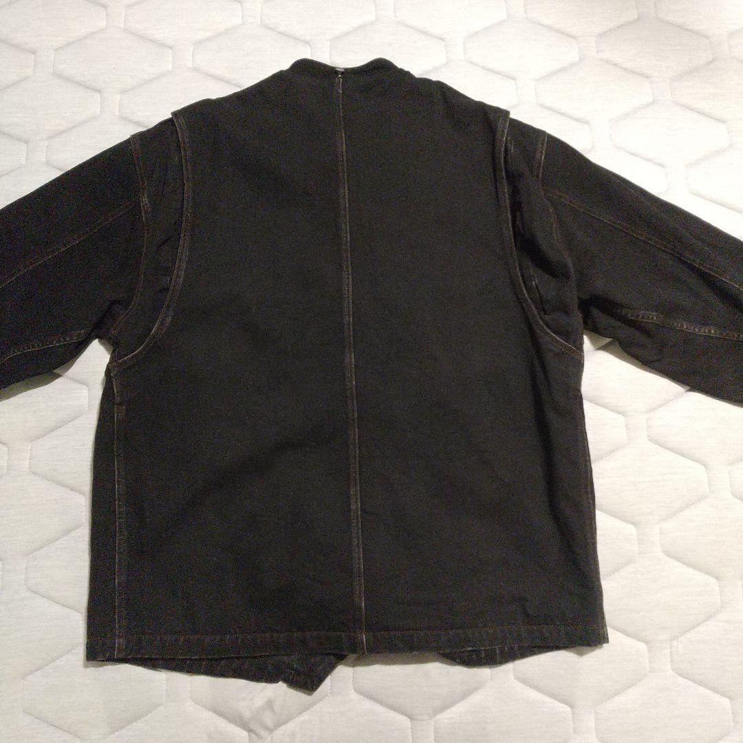 90年代 USA製   ブラックデニムカバーオールJK ④