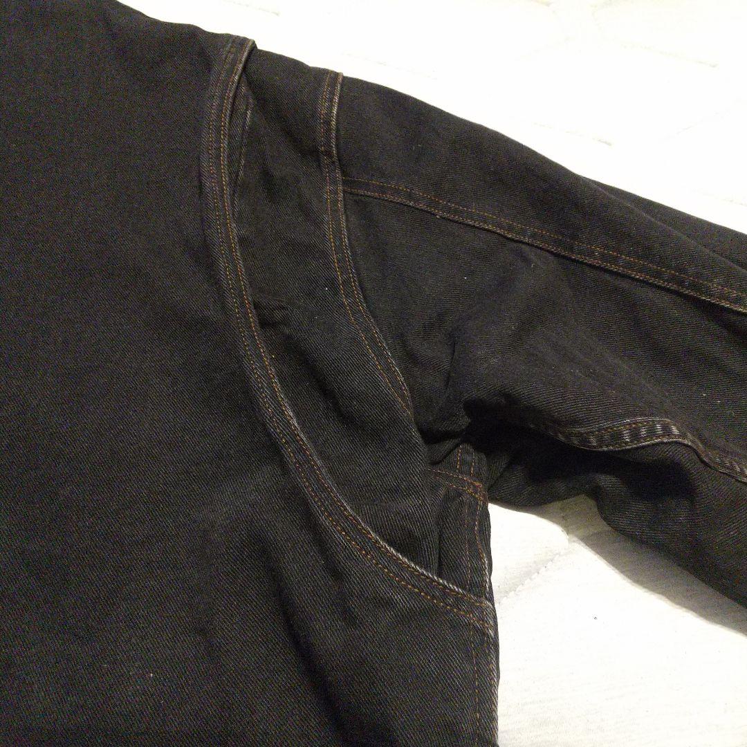 90年代 USA製   ブラックデニムカバーオールJK ④