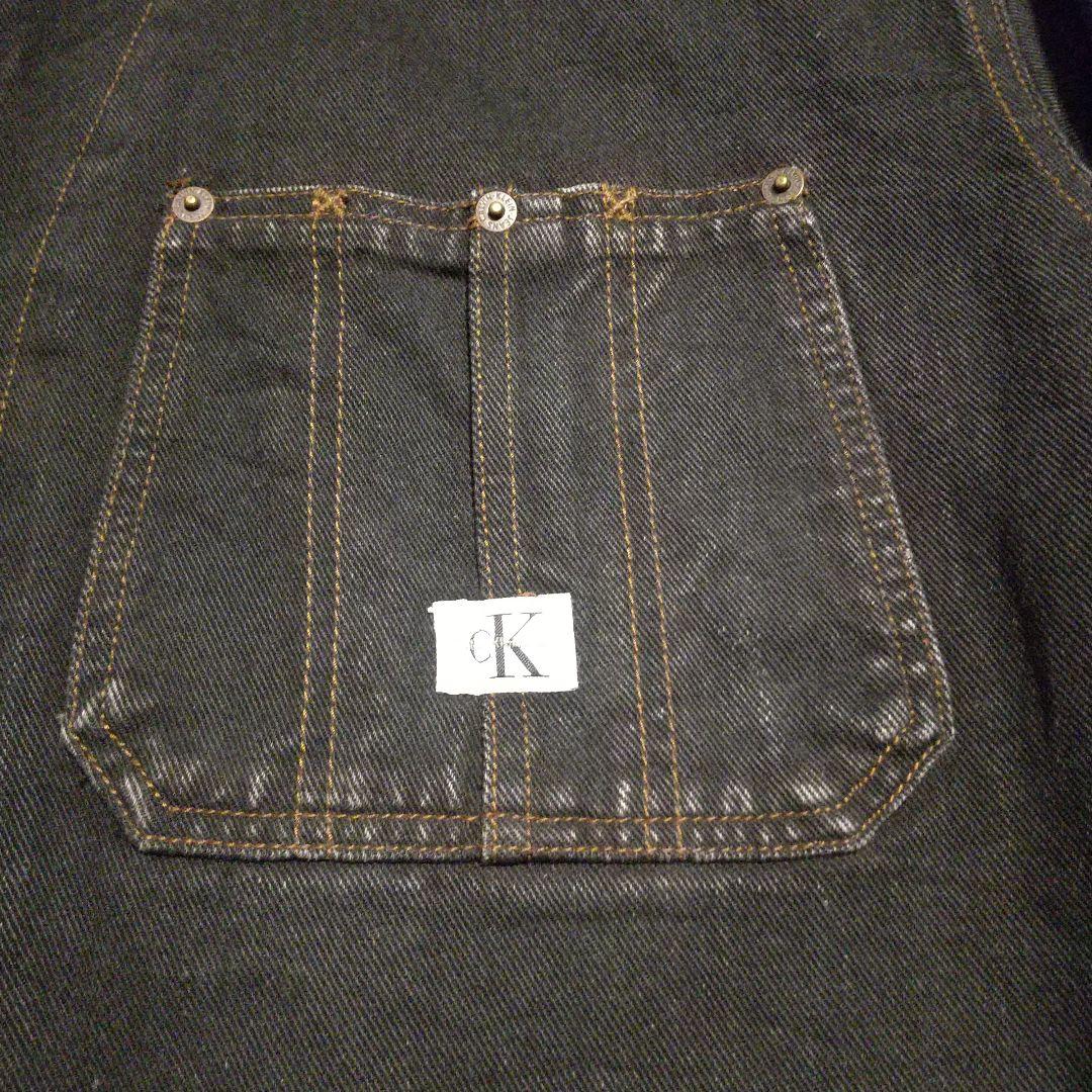 90年代 USA製   ブラックデニムカバーオールJK ④