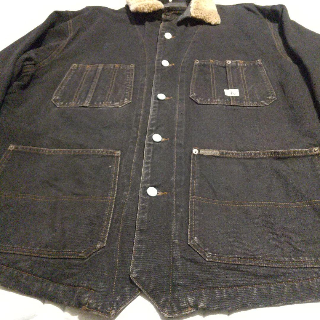 90年代 USA製   ブラックデニムカバーオールJK ④