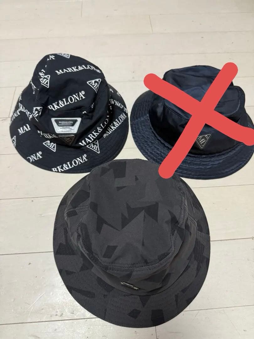 男女兼用★MARK&LONA★ブラック★バケハ2点セット★バケットハット