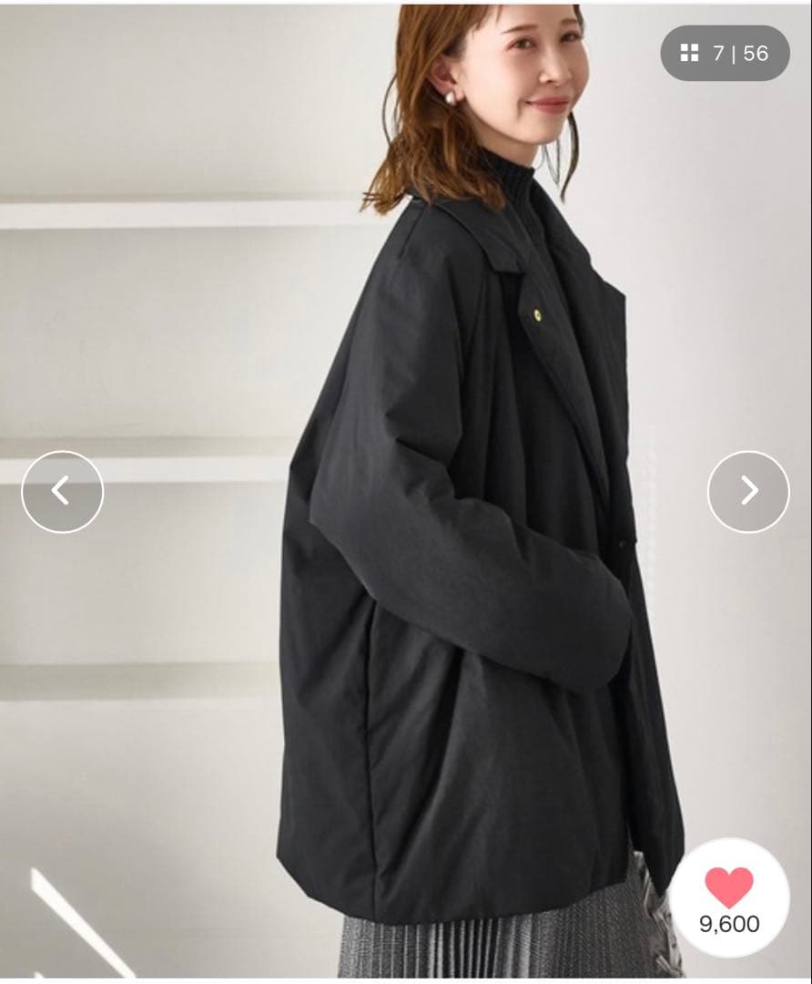 ROPE' PICNIC 2WAY中綿テーラードコート ブラック F