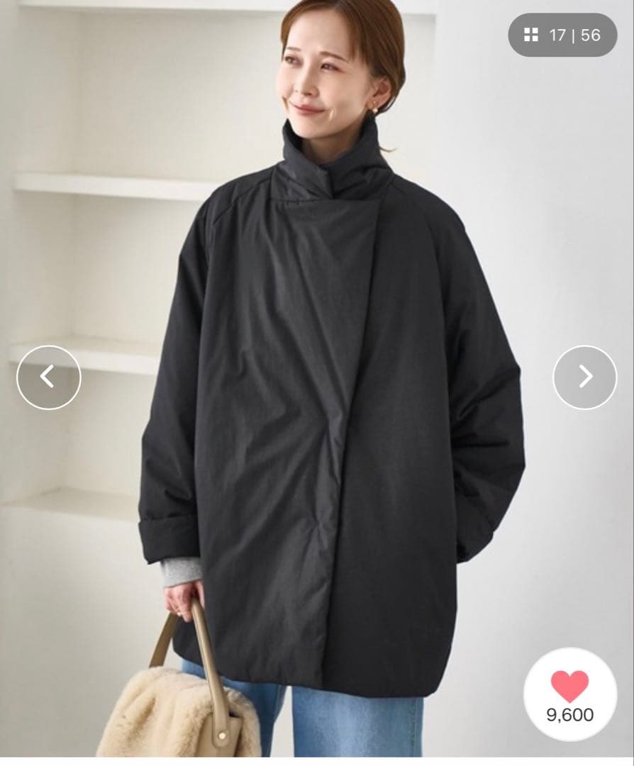 ROPE' PICNIC 2WAY中綿テーラードコート ブラック F