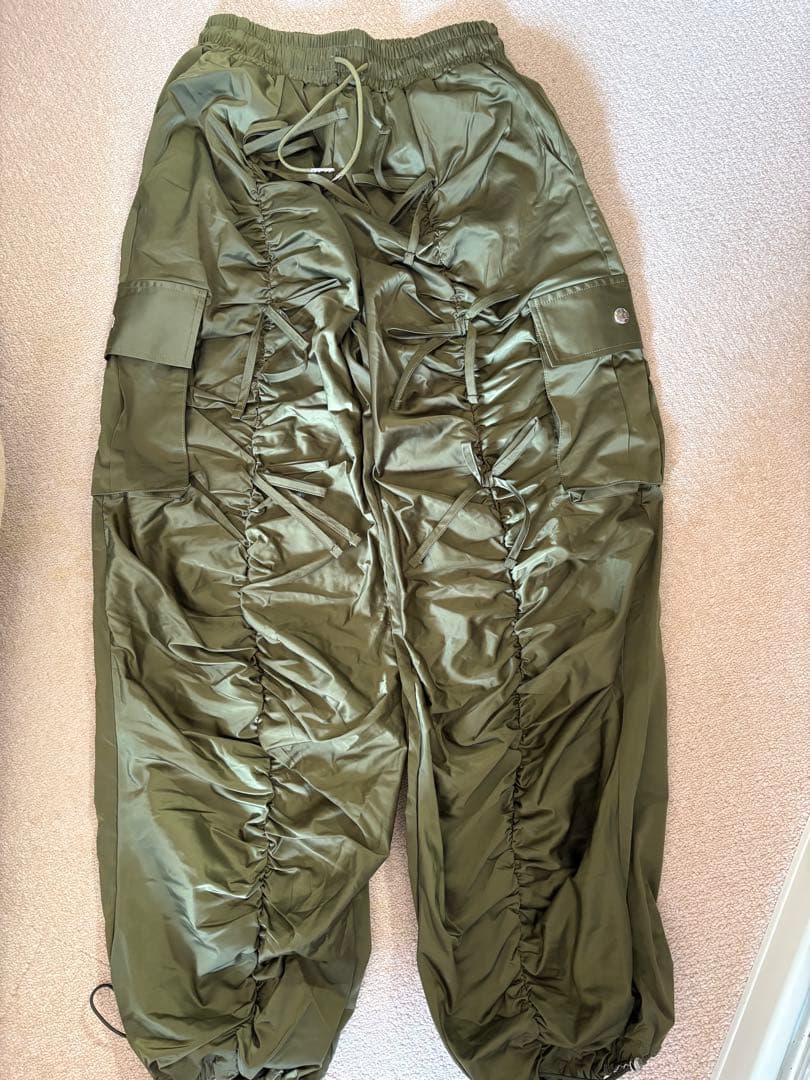 ＊POPPY＊ギャザーリボンカーゴパンツ　L